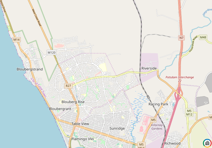 Map location of The Sandown